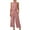 Pink, variant on Cropped Linen Pants Set, Sleeveless Tank Tops and High Waisted Capris Suit, Summer Vacation Casual Outfits with Pockets Workout Outfits for Women S
