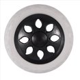 thumbnail image 2 of 8X Black White Plastic Core Foam Cartwheel Casters, 2 of 8