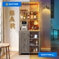Free Shipping! Dextrus Farmhouse Bar Cabinet for Liquor and Glasses, 67 ...