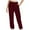 Burgundy, variant on Wyobmus Women's Casual Baggy Sweatpants Plus Size Fashion High Waisted Joggers Pants Athletic Clothes With Pockets Blue