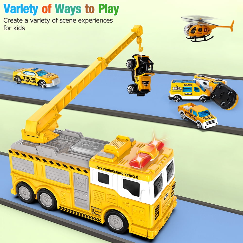 Kepooman Construction Cars for Boys, Kids Large Trucks Toys Construction Vehicles, Excavator Digger Bulldozer Dump Crane Toys for Toddler Sandbox Party Favor Kepooman Construction Cars for Boys, Kids Large Trucks Toys Construction Vehicles, Excavator Digger Bulldozer Dump Crane Toys for Toddler Sandbox Party Favor