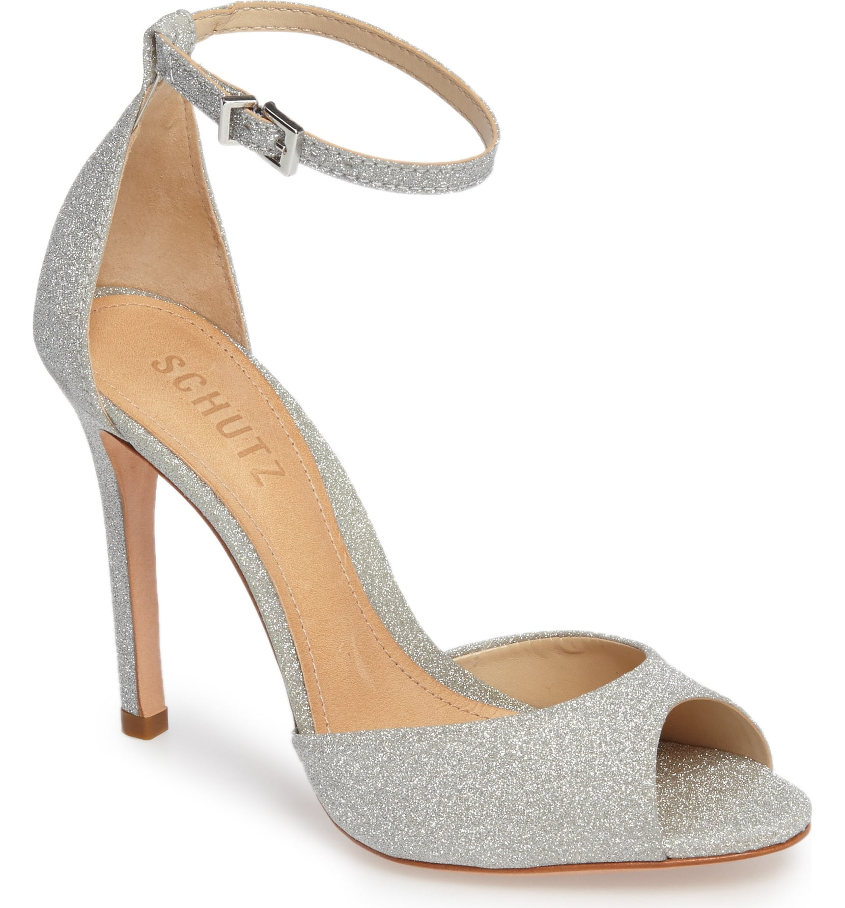 schutz silver sandals