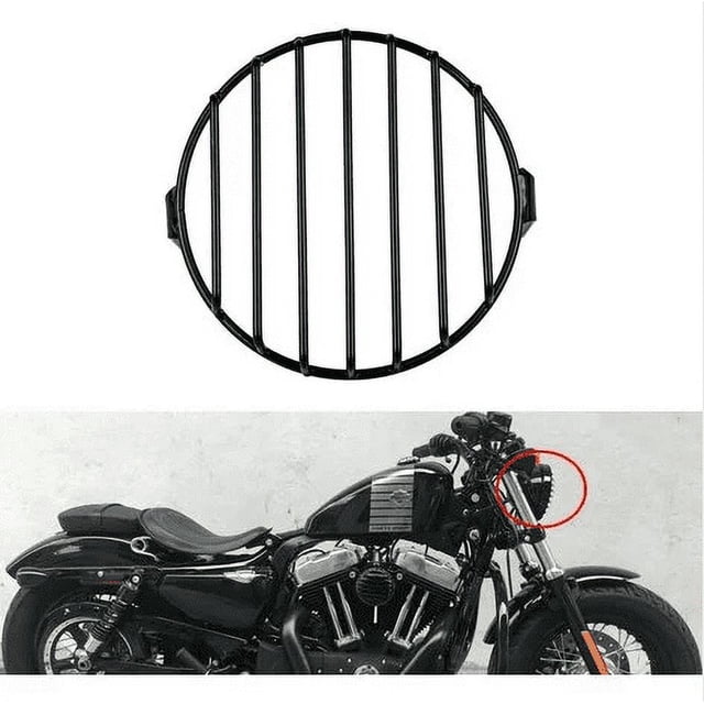 Cubierta de faro de motocicleta de diseño profesional, protector de malla metálica fácil de instalar para decoración vintage en la mayoría de las motocicletas