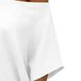 thumbnail image 7 of Puyaiuu Women Casual Off Shoulder Tops, Short Sleeve Asymmetrical Blouses with Solid Color, Lightweight Linen Feel Shirts for Summer Spring, Daily Work Party Vacation Outfits Gift, 7 of 7