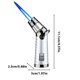 thumbnail image 3 of Encendedor de soplete de butano | Diseño metálico recargable a prueba de viento Blue Flame | Llama ajustable | Encendido electrónico | Cerradura de seguridad | Portátil para barbacoa, acampada, uso, 3 of 7