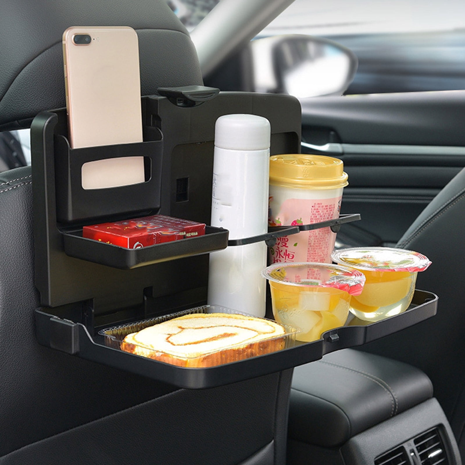 Multi-Functional Portable Foldable Car Backseat Tray Desk Plastic Car Vehicle Back Seat Tray for Water Cup Phone