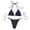 AH08_Navy, variant on IYYVV Women's Bikini Set Halter Top Side Tie Bottom Swimsuit Cute Solid Color Two Piece Bathing Suit Gray XL