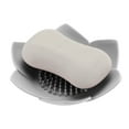 thumbnail image 5 of Unique Bargains 1 Pc Waterproof Soap Holder Flower Gray Soap Holder for Bathroom 5.31"x5.12"x1.38", 5 of 6