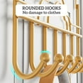 thumbnail image 7 of Door Hooks,Over Door Hooks, Over Door Hanger 7 Hooks for Bedrooms/Bathroom,Metal Over Door Coat Hooks for Coat Hat Towel Robes Belt , Black, 7 of 7