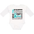 thumbnail image 3 of Inktastic Ovarian Cancer I Wear Teal Ribbon Tribute Boys or Girls Long Sleeve Baby Bodysuit, 3 of 5