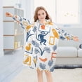 thumbnail image 5 of FORMRS Wearable Blanket Hoodie with Sleeves for Kids Cozy Flannel Sweatshirt, Tropical Jungle Vibes, 5 of 7