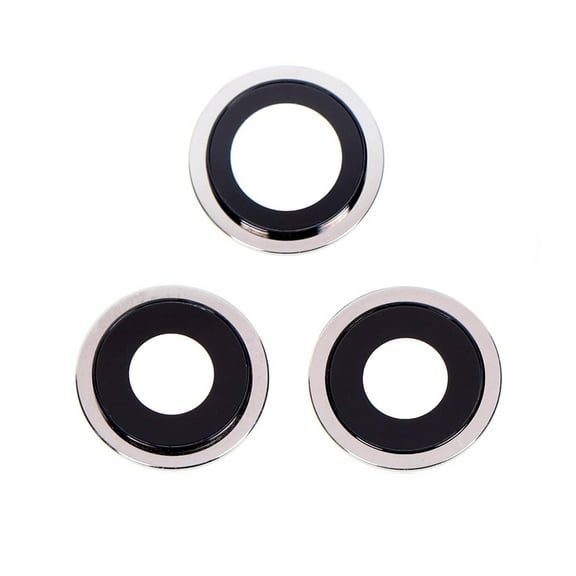 Replacement Rear Camera Glass Lens With Cover Bezel Ring For Apple iPhone 12 Pro - Silver