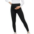 thumbnail image 3 of FNFYFH Women's Maternity Leggings Color Block Over The Belly Pregnancy Yoga Pants Stretchy Running Gym Tights, 3 of 6