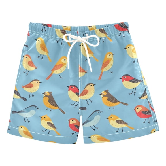 joogoo Boys Swim Trunks Cute Birds Beach Board Shorts Drawstring Swimsuit 3T