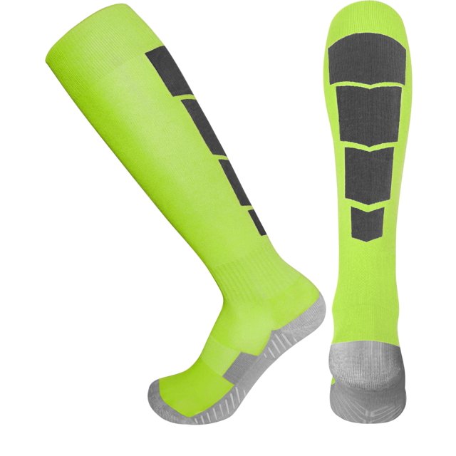 Elite Athletic Compression Socks - Over The Calf | Perfect for Soccer, Football, Baseball, Basketball, Hockey - All Sports Performance (Neon - Medium)