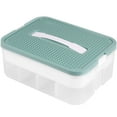 thumbnail image 2 of Reusable Child Toy Containers Large Capacity Building Blocks Containers Stackable Toy Organizer Box with Adjustable Compartments for Building Brick Dolls Toys(olive green  2 Layer）, 2 of 5