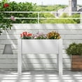thumbnail image 4 of Costway Raised Garden Bed with Water Level Indicator Drainage Hole for Vegetables Outdoor Greyish-white, 4 of 10