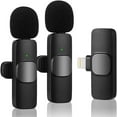 thumbnail image 3 of CHUANK Auto Connection Mini Clip On Lapel Lavalier Tiny Rechargeable Wireless Microphone  Black, 3 of 7