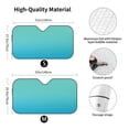 thumbnail image 5 of Yiaed Teal Turquoise Print Car Windshield Sunshade Front Auto Car Front Window Sun Shade Foldable Sun Visor Shield Cover Auto Accessories for Sedan SUV Truck-Medium, 5 of 5