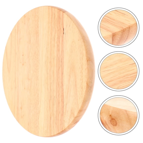 WRITWAA Small Wood Step Stool Seat Replacement Rubber Wood 1Pcs