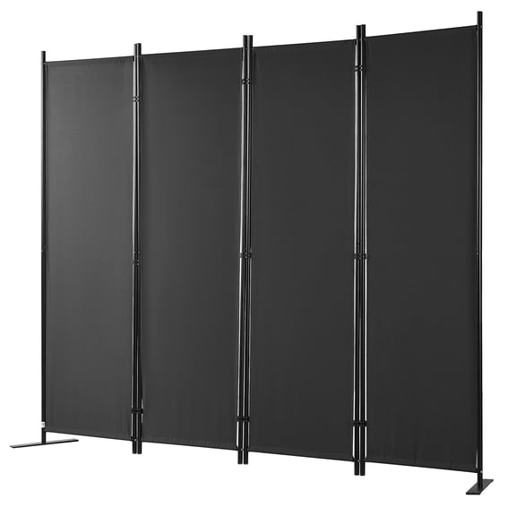 BENTISM Room Divider 4-Panel Folding Privacy Screen for Home Office Bedroom88.2"x11.8"x67.3"Home Black