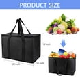 thumbnail image 2 of Tripumer 2 Pcs Insulated Grocery Bags Food Delivery Bag 20 x 10 x 13 inch Shopping Grocery Bag Transport Keep Food Warm Or Cool Collapsible Washable Sturdy Zipper Black, 2 of 8