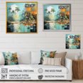 thumbnail image 4 of Designart "River in the Tropical Jungle III" Coastal Wall Art - Coastal Green Coastal Tropical Entryway Wall Art, 4 of 6
