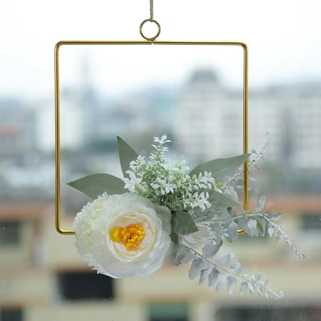 

Imitation Flower Wall Decoration Metal Wreath Wrought Iron Wall Decoration