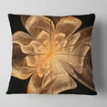 thumbnail image 2 of Designart Light Orange Symmetrical Fractal Flower - Floral Throw Pillow - 16x16, 2 of 5