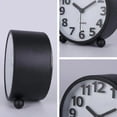 thumbnail image 4 of Silent Analog Alarm Clock,Black Metal Large 3D Digits,Non Ticking Table Clock with Night Light Bedside Alarm Clock 10.8cm, 4 of 4