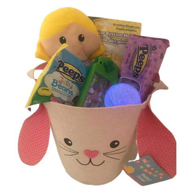 Easter BunnyShaped Basket Sweet Chewy Jellybeans Purple Marshmallow