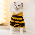 thumbnail image 6 of Frogued Pet Bee Costume Hood Dog Halloween Clothes Winter Warm Pet Hoodies Cat Holiday Cosplay Outfit for Small Medium Dogs Cats (Yellow,S), 6 of 13