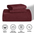 thumbnail image 4 of Superior 3 Piece Aspen Cotton Blend Burgundy Bedspread Set, Full, 4 of 9