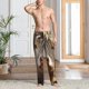 thumbnail image 2 of Fotbe Adorable Flower Field Cow Pantalones de Pijama para Hombre, Pantalones de Dormir, Pantalones de Casa con Cintura Ajustable y Bolsillos-3X-Large, 2 of 6