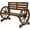 Rustic, variant on VINGLI 41" Rustic Wooden Wheel Bench Outdoor Bench, 2-Person Patio Bench Wagon Slatted Seat, Garden Benches for Outdoors 350lbs High Capacity, Weather Resistance