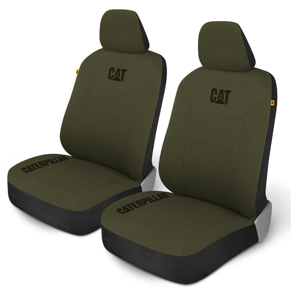 Cat CozyBlend Car Seat Covers, Olive Green Heather - Premium Jersey Fabric Seat Covers for Cars Trucks SUV, Universal Fit