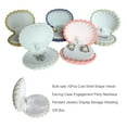 thumbnail image 3 of Caja de joyería Minnieouse con forma de concha fiesta de compromiso anillo de boda pendientes almacenamiento contenedor de exhibición color blanco AP016026-02, 3 of 6