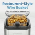 thumbnail image 3 of Chefman 2.5L Deep Fryer with Wire Basket, Temperature Control & Windowed Lid – Stainless Steel, 3 of 7