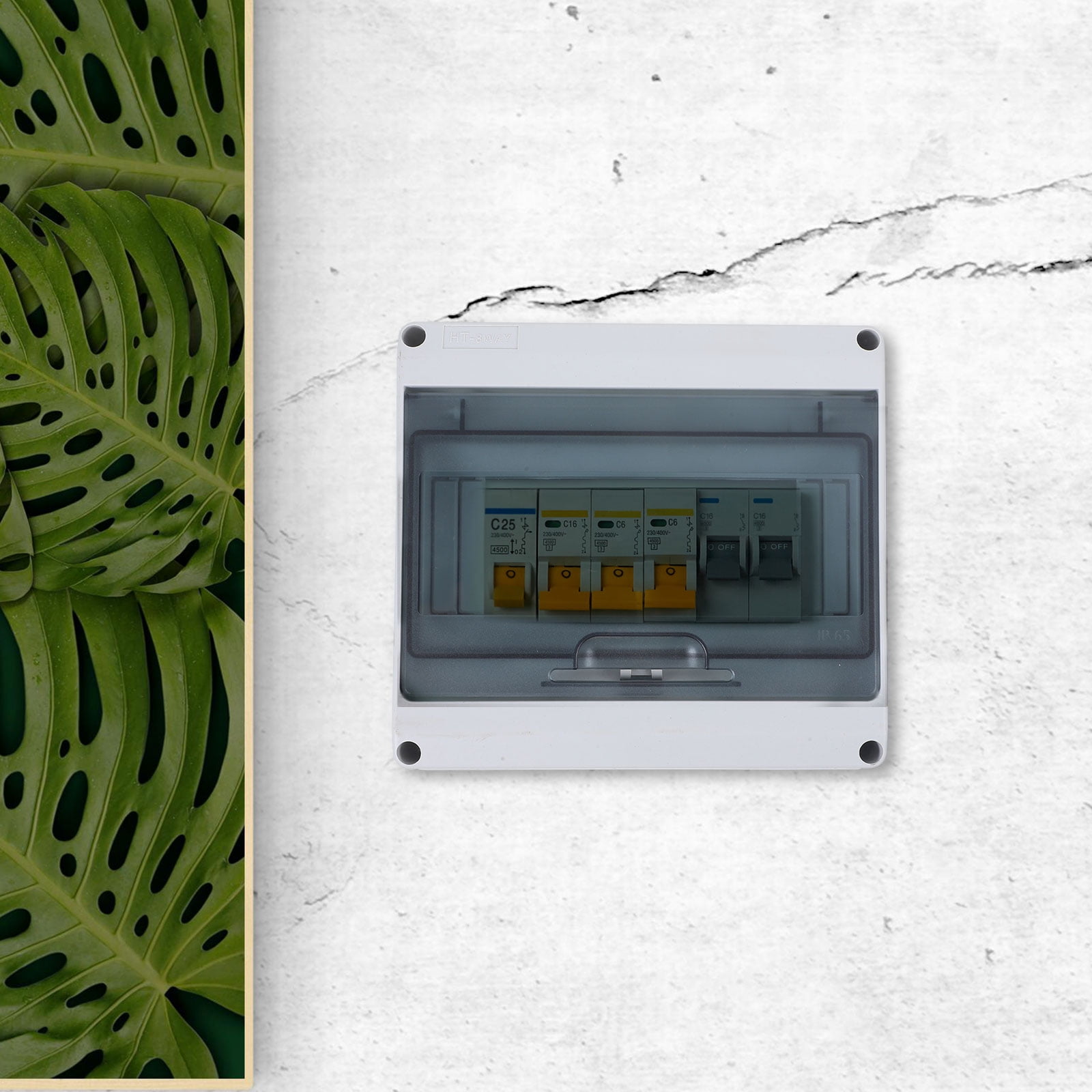 Ferencaa Breaker Box Circuit Breaker Box Distribution Protection Box 8-way Electric Box Protector