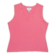 Women's Plus Lacy Matte Jersey Tank