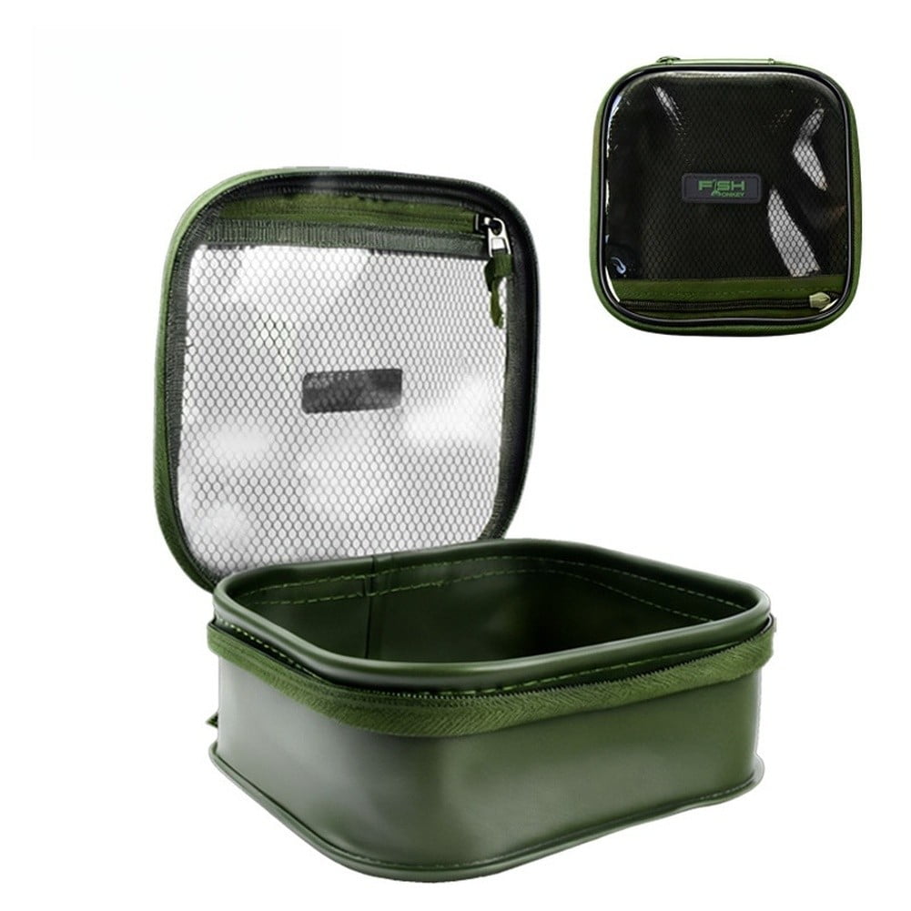 GRIMPEX Square Eva Fishing Reel Case Waterproof Reel Storage Bag Army Green Large