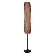 ORE International 62" Contemporary Rattan Floor Lamp in Brown