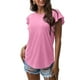 thumbnail image 2 of Mujeres Casual cuello redondo manga corta Puff Color sólido pulóver blusa camiseta Tops ajuste holgado OAVQHLG3B Store  lin121212, 2 of 4