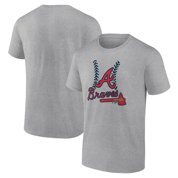 Men's Heather Gray Atlanta Braves Fastball T-Shirt