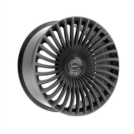 1 X Motiv 438B 22X9 5X115/5X120 74.1 Hub  15 Offset Black Wheel Rim