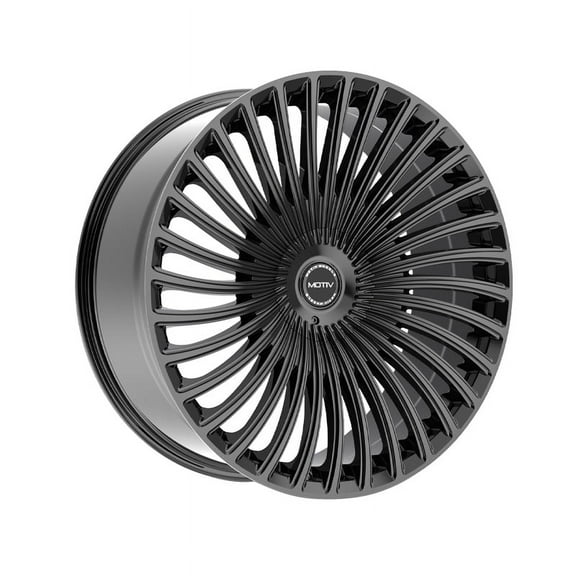 1 X Motiv 438B 22X9 5X115/5X120 74.1 Hub  15 Offset Black Wheel Rim