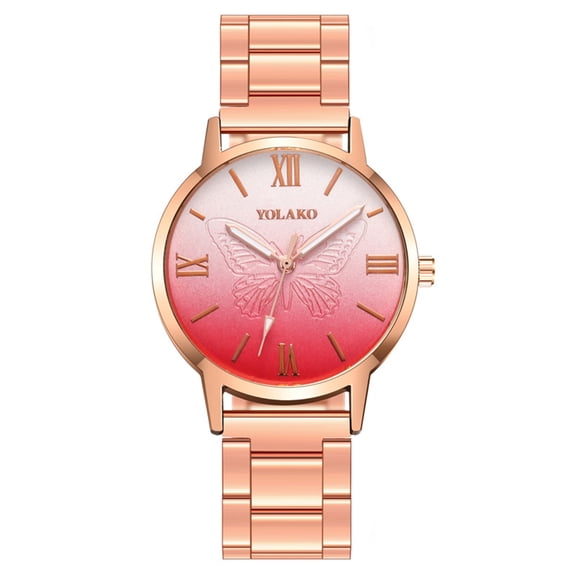 Resicozy Watches for Women Quartz Ladies Wrist Watches with Date Dainty Fashion Stainless Watch for Small Wrists Red