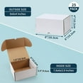 25 Pack 8x6x4 Shipping Boxes, Corrugated Cardboard Box for Packing and