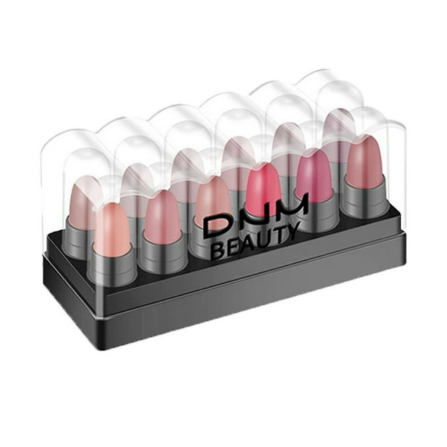 Set de 12 unidades de maquillaje hidratante para mujer Lipstick HUOGUO