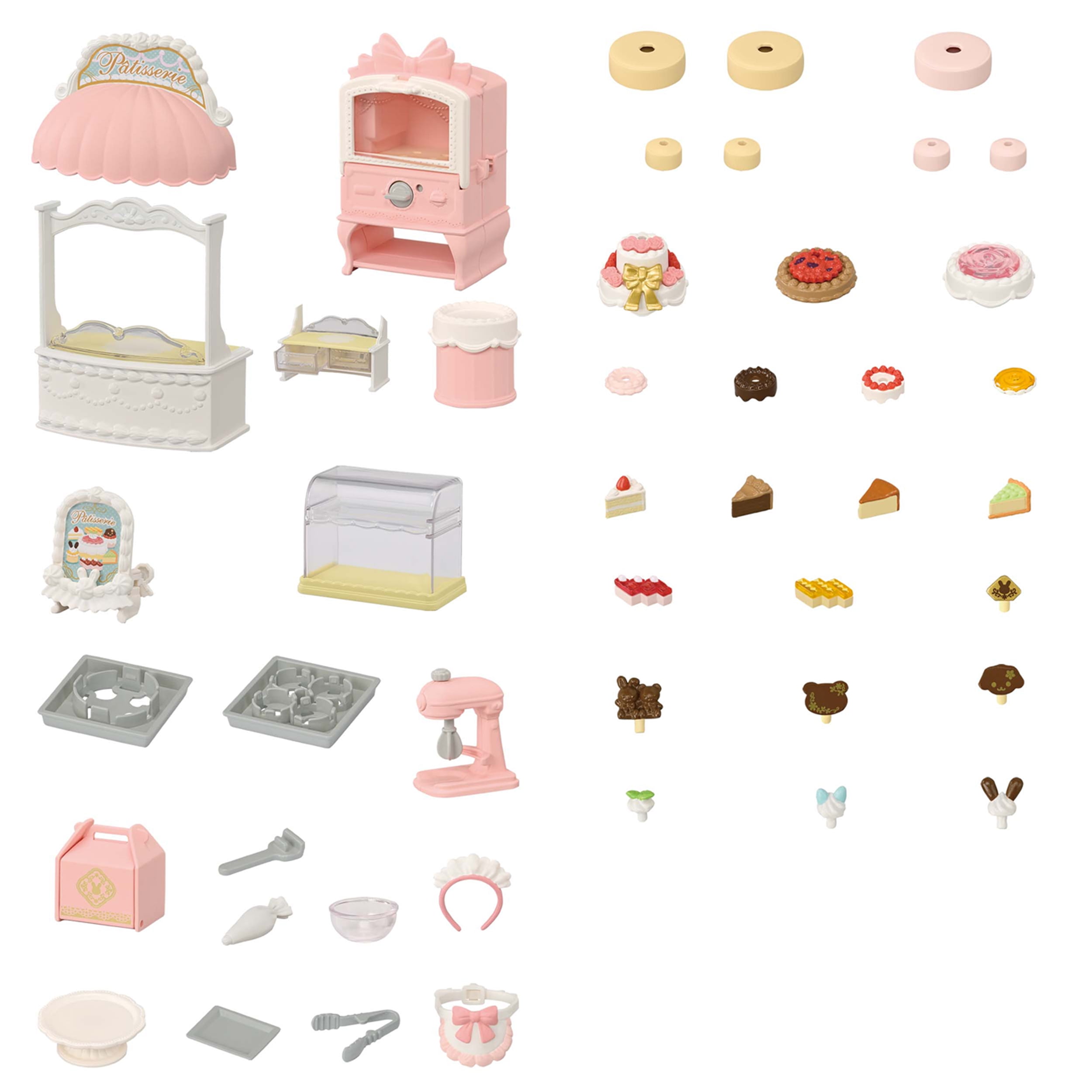 Calico Critters Village Cake Shop Starter Set, Dollhouse Playset with Furniture and Accessories